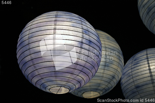 Image of Lighting in TV studio- big color bubbles