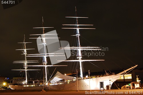 Image of Sailing Ship at Night