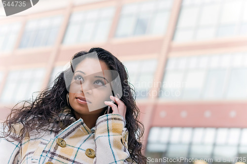 Image of Woman On Her Cell