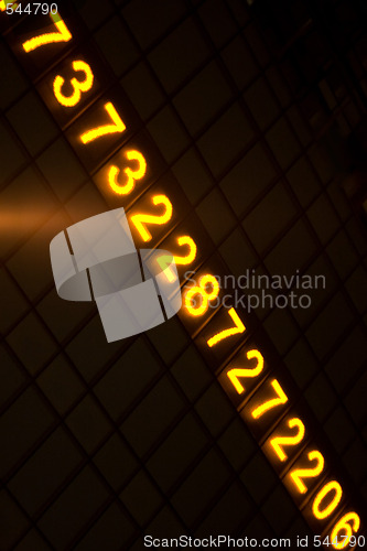 Image of Digital Glowing Numbers