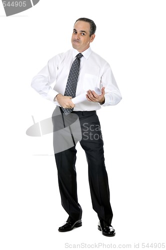 Image of Businessman with rolled paper