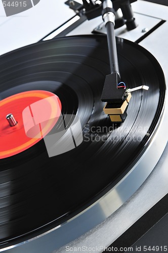 Image of Record on turntable