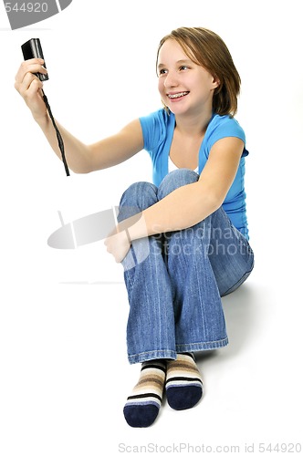 Image of Girl taking self portrait