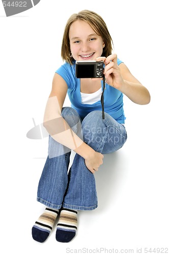 Image of Girl taking self portrait