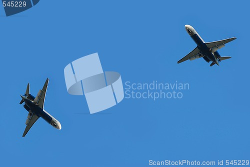 Image of Two flying planes