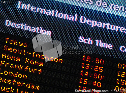 Image of Airport information board