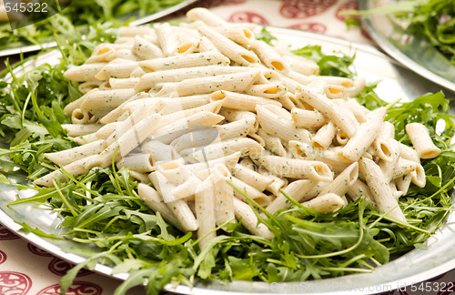 Image of Delicious pasta salad on plate