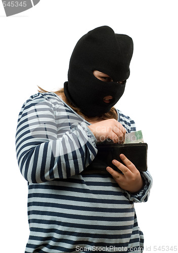 Image of Child Stealing Money Concept