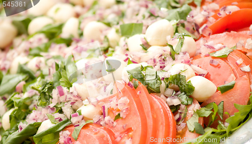 Image of Delicious colourful salad with tomato