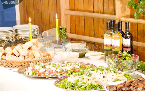 Image of Buffet of healthy delicious food on a table