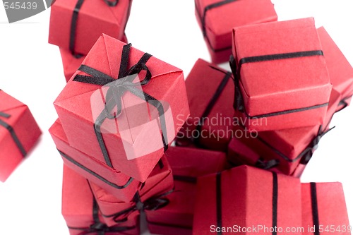Image of red gift boxes