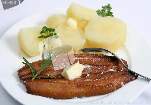 Image of Kipper and potatoes