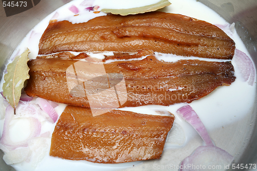 Image of Kippers with milk and onion
