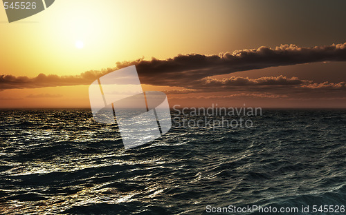 Image of ocean sunset
