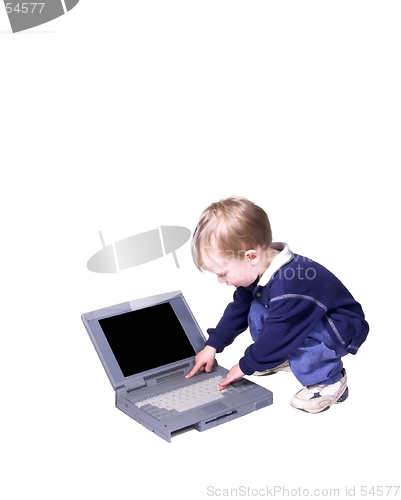 Image of toddler and laptop #2