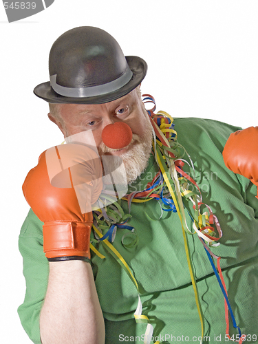 Image of Clown with boxing gloves