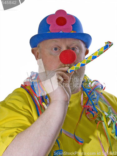 Image of Clown with yellow pipe