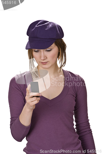 Image of Checking the mobile phone