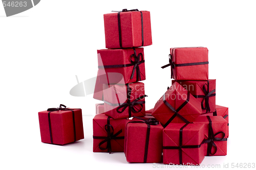 Image of red gift boxes