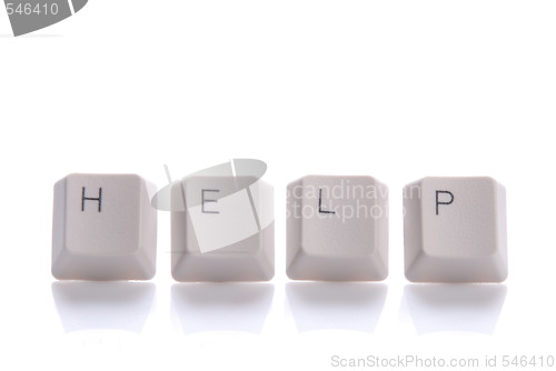 Image of HELP written with keyboard buttons