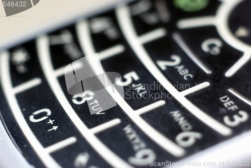 Image of mobile phone keyboard