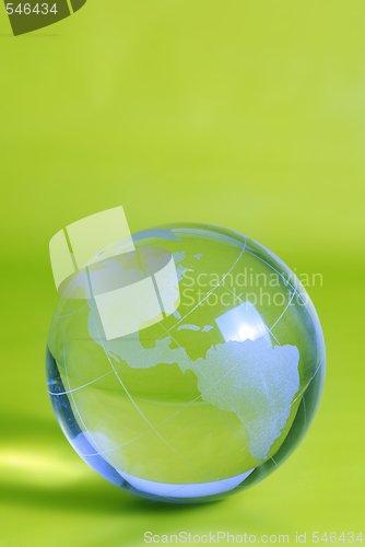 Image of Green glass globe