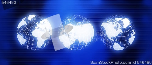Image of Glowing World map