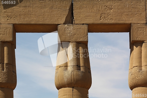 Image of Antique colums in Luxor Temple