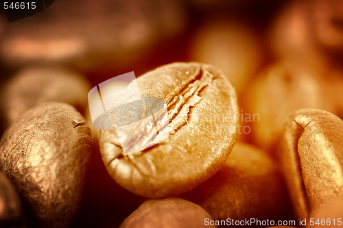 Image of Fragrant fried coffee beans 
