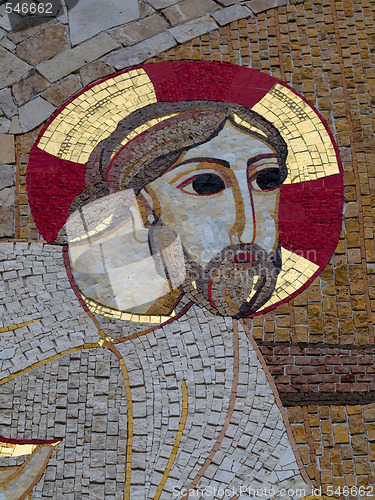 Image of Catholic mosaic  in Lourdes in France