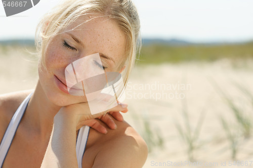 Image of beautiful blond female 
