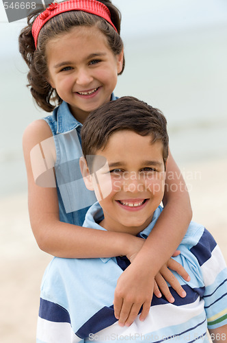 Image of kids having fun on the beach