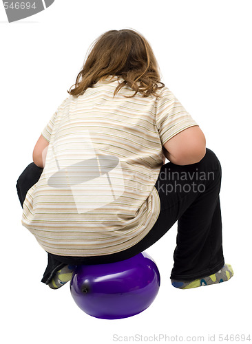 Image of Child Sitting On Balloon