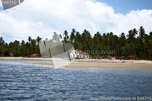 Image of Church in a tropical beach in Brazil 