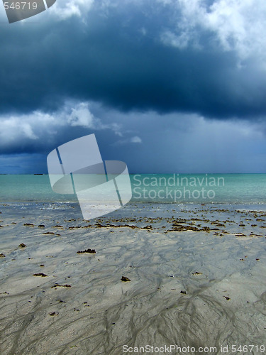 Image of Storm in a tropical beach in Brazil 