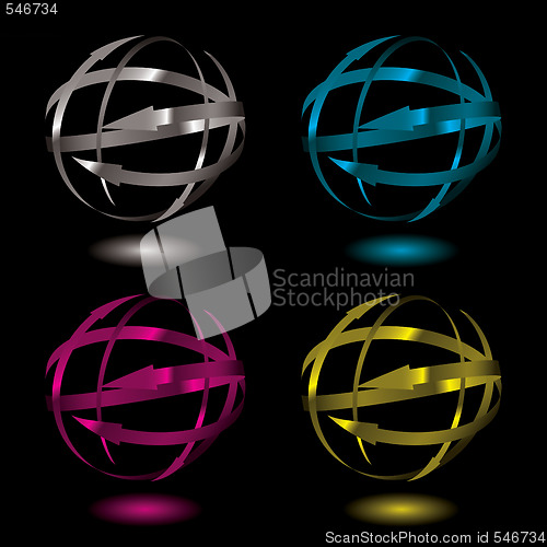 Image of arrow metal ball