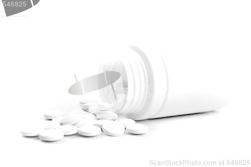 Image of plastic bottle with pills