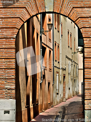 Image of Street with arch in France