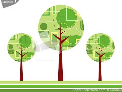 Image of abstract vector treees