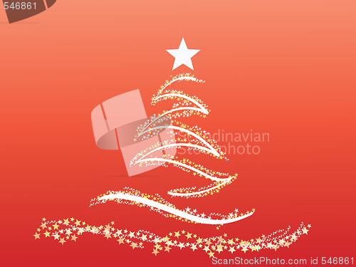 Image of abstract vector Christmas tree background