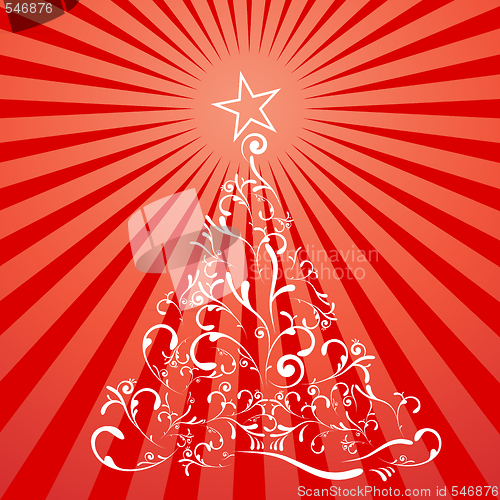 Image of abstract Christmas tree background