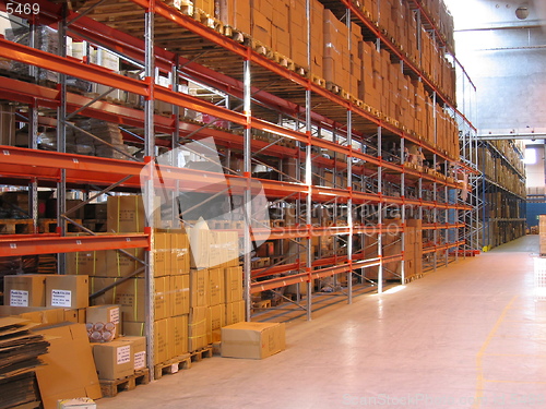 Image of Shelves in warehouse