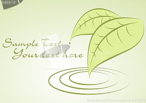 Image of green leaves vector illustration