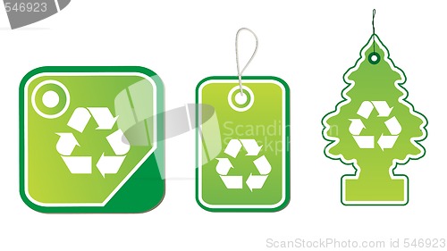 Image of Recycle tags, stickers/labels 