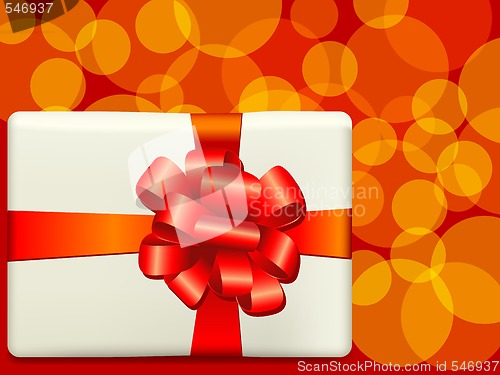 Image of Christmas present box with a bow