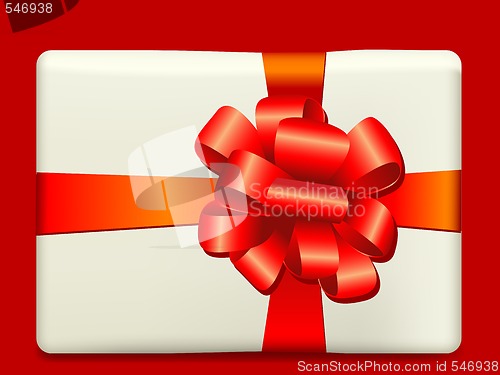 Image of Christmas present box with a bow