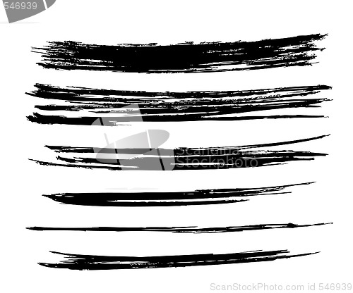 Image of Vector outline traces of customizable paint brushes