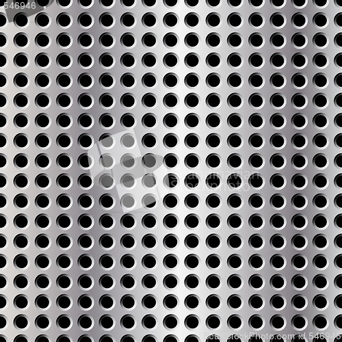 Image of Seamless vector illustration of perforated metal plate