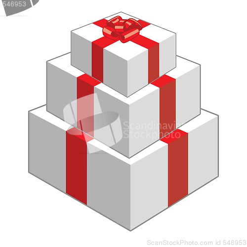 Image of Christmas present box with a bow 