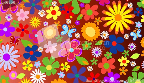 Image of Abstract floral background